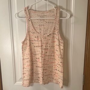 American Eagle Outfitters Beige and Coral Tank Top